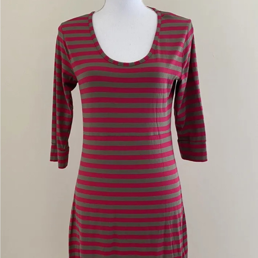 Horny Toad and Co Size Small Keyboard Dress Striped Organic Cotton
